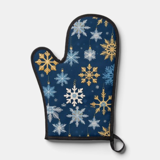 kerstsneeuwvlokken ovenwant (Voorkant)