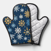 kerstsneeuwvlokken ovenwant (Voorkant / Achterkant)