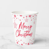 kerstsneeuwvlokken PAPIER CUPS Papieren Bekers (Achterkant)