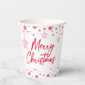 kerstsneeuwvlokken PAPIER CUPS Papieren Bekers (Voorkant)