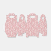 Kerstsneeuwvlokken patroon Roze Bedankdoosjes (Uitgevouwen)