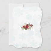 Kerstsneeuwvlokken Poinsettia Sweet Sixteen Kaart (Achterkant)