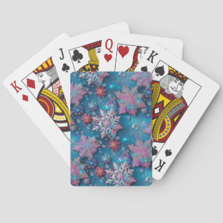 Kerstsneeuwvlokken Pokerkaarten