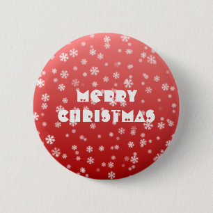 Kerstsneeuwvlokken Ronde Button 5,7 Cm