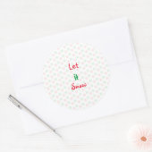 Kerstsneeuwvlokken Ronde Sticker (Envelop)