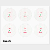 Kerstsneeuwvlokken Ronde Sticker (Vel)