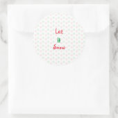 Kerstsneeuwvlokken Ronde Sticker (Tas)