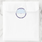 Kerstsneeuwvlokken Ronde Sticker (Tas)