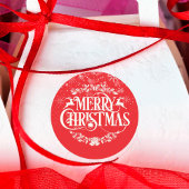 Kerstsneeuwvlokken Ronde Sticker