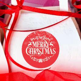 Kerstsneeuwvlokken Ronde Sticker