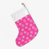 Kerstsneeuwvlokken Roze witte dop Kleine Kerstsok (Achterkant (Hangend))