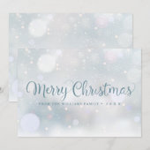  Kerstsneeuwvlokken Script Prettig Kerstfeest  Feestdagenkaart (Voorkant / Achterkant)