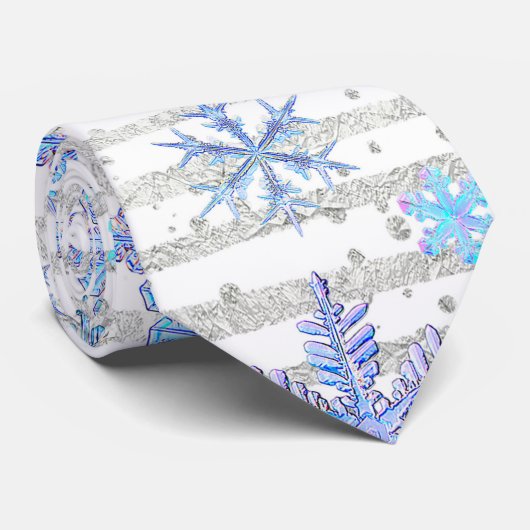 Kerstsneeuwvlokken Stropdas (Opgerold)