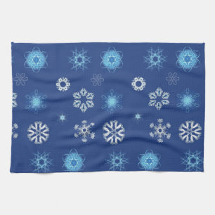 Kerstsneeuwvlokken Theedoek