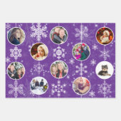 kerstsneeuwvlokken Tien favoriete familiefoto's Inpakpapier Vel (Voorkant 3)