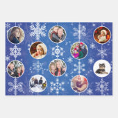 kerstsneeuwvlokken Tien favoriete familiefoto's Inpakpapier Vel (Voorkant 2)