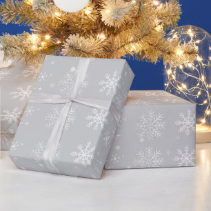 Kerstsneeuwvlokken van Zilver Cadeaupapier