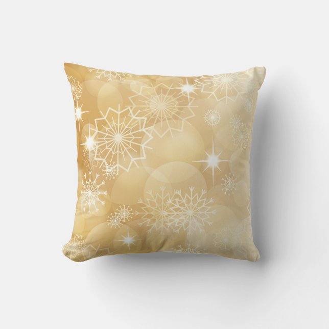 Kerstsneeuwvlokken Worp Kussen (Voorkant)