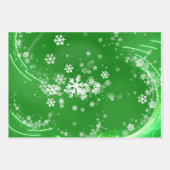 kerstsneeuwvlokken WRAPPINGPAPIERSCHAPEN Inpakpapier Vel (Voorkant 3)