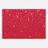 kerstsneeuwvlokken WRAPPINGPAPIERSCHAPEN Inpakpapier Vel (Voorkant)