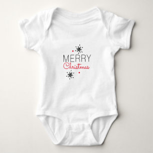 Kerstsneeuwvlokken Zwart en Rood Romper