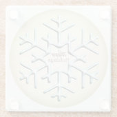 Kerstsneeuwvlokkoekje Onderzetter (Achterkant)