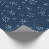 Kerstsneeuwvlokontwerp Cadeaupapier (Hoek)