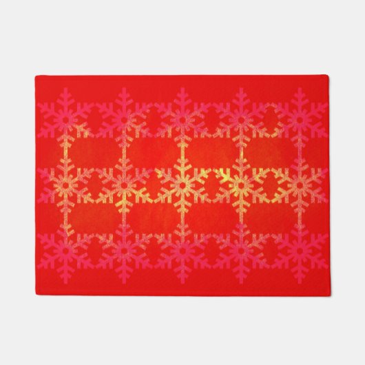 Kerstsneeuwvlokpatroon Deurmat (Voorkant)