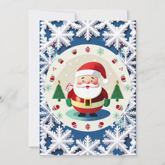 Kerstsneeuwvlokpatroon Kaart (Voorkant)