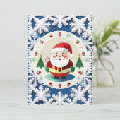 Kerstsneeuwvlokpatroon Kaart (Staand voorkant)