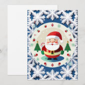 Kerstsneeuwvlokpatroon Kaart (Voorkant / Achterkant)