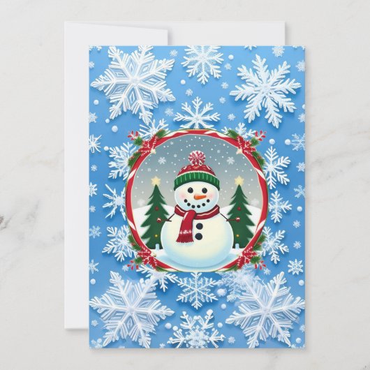 Kerstsneeuwvlokpatroon Kaart (Voorkant)