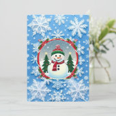 Kerstsneeuwvlokpatroon Kaart (Staand voorkant)