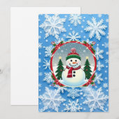 Kerstsneeuwvlokpatroon Kaart (Voorkant / Achterkant)