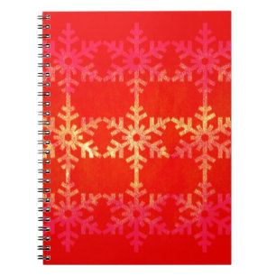 kerstsneeuwvlokpatroon notitieboek
