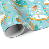 kerstsneeuwWereldbol Ballerina Cadeaupapier (Rol Hoek)