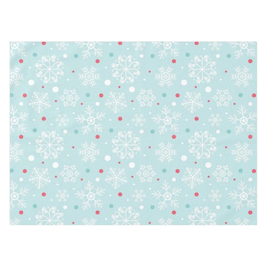 Kerstsneeuwwinterblauw Tafelkleed (Voorkant (Horizontaal))