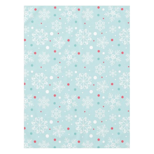 Kerstsneeuwwinterblauw Tafelkleed (Voorkant)