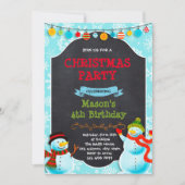 Kerstsneeuwwinteruitnodiging Kaart (Voorkant)