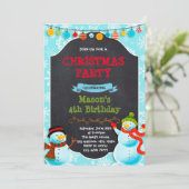 Kerstsneeuwwinteruitnodiging Kaart (Staand voorkant)