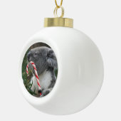 Kerstsnoe Cane Koala Keramische Bal Ornament (Rechts)