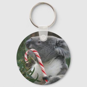 Kerstsnoe Cane Koala Sleutelhanger
