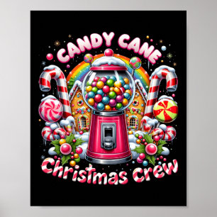 Kerstsnoep Cane Crew House Snoep Beveiligingsblik Poster
