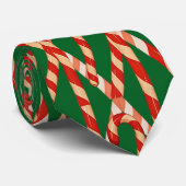 Kerstsnoep Cane Rood Wit Vector Design Stropdas (Opgerold)
