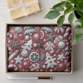 Kerstsnoep Cane Tree Cadeaus Red Decoupage Tissuepapier (Geschenk)
