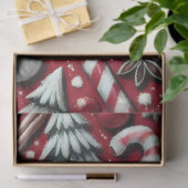 Kerstsnoep Cane Tree Cadeaus Red Decoupage Tissuepapier (Geschenk)