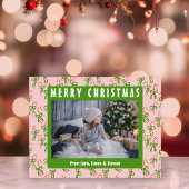 Kerstsnoep Canes Kerstvakantie CUSTOM Foto Briefkaart