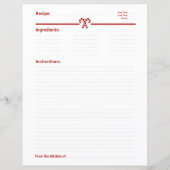 Kerstsnoep Canes Recept Kookboek Pagina (Voorkant)