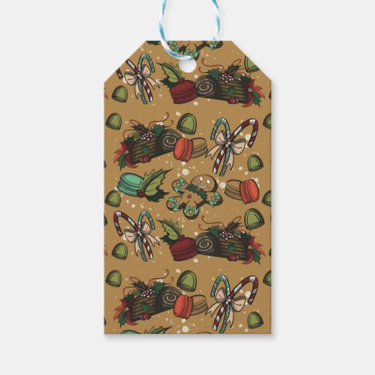Kerstsnoep- Coco (kleur) Gift Tag Cadeaulabel (Voorkant)
