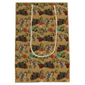 Kerstsnoep- Coco (Kleur) Midden Geschenkentas Medium Cadeauzakje (Achterkant)